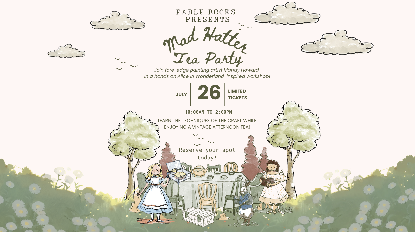 Mad Hatter Tea Party - Fore-Edge Painting Workshop
