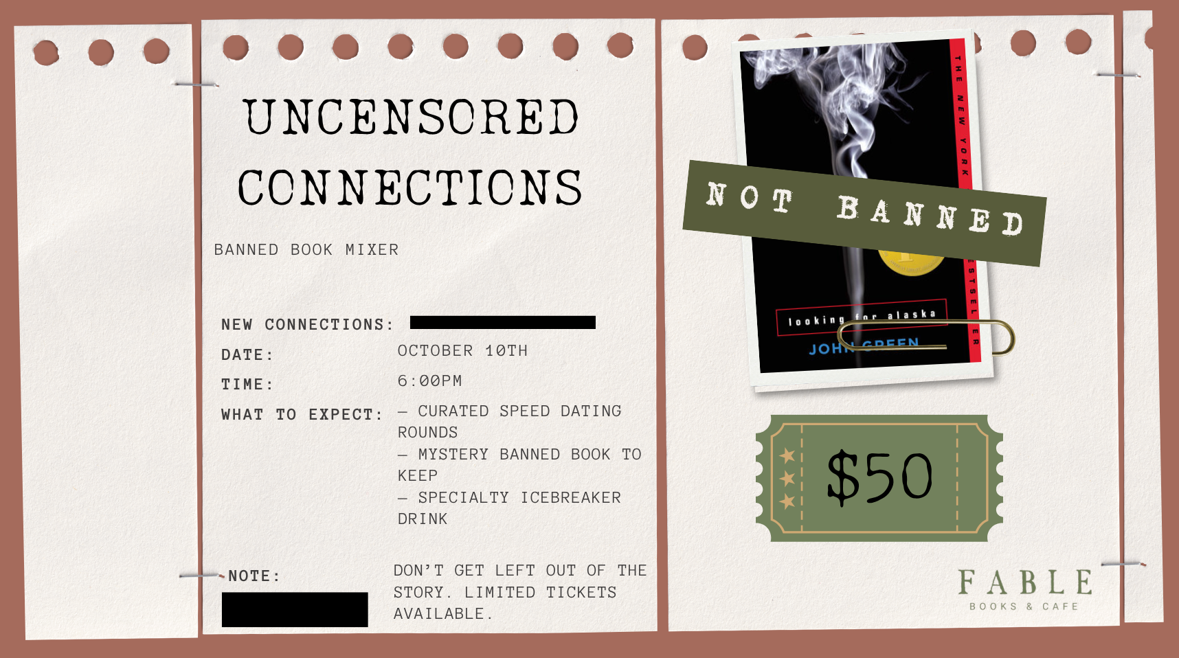 Uncensored Connections: A Banned Book Mixer 📚